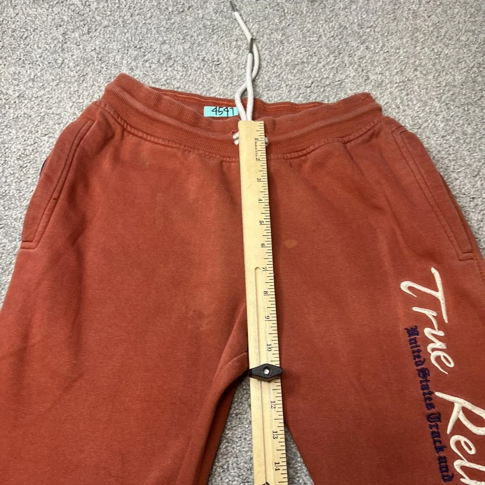 True Religion Rust Orange Sweatpants with White Logo